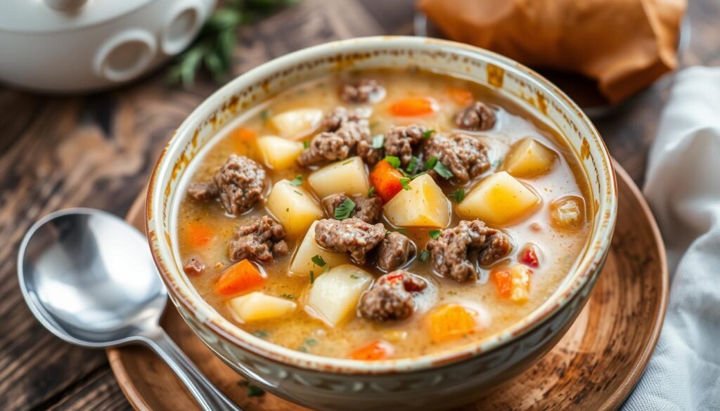 hamburger and potato soup