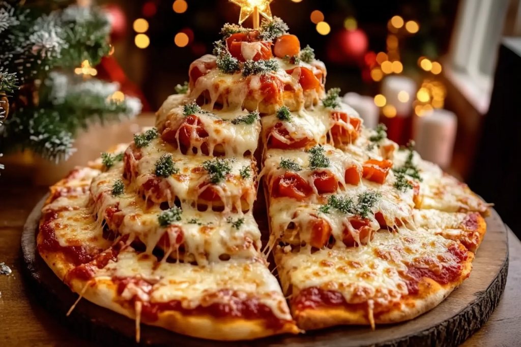 pizza christmas tree