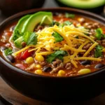 Taco Soup Frios Recipe in a Colorful Bowl