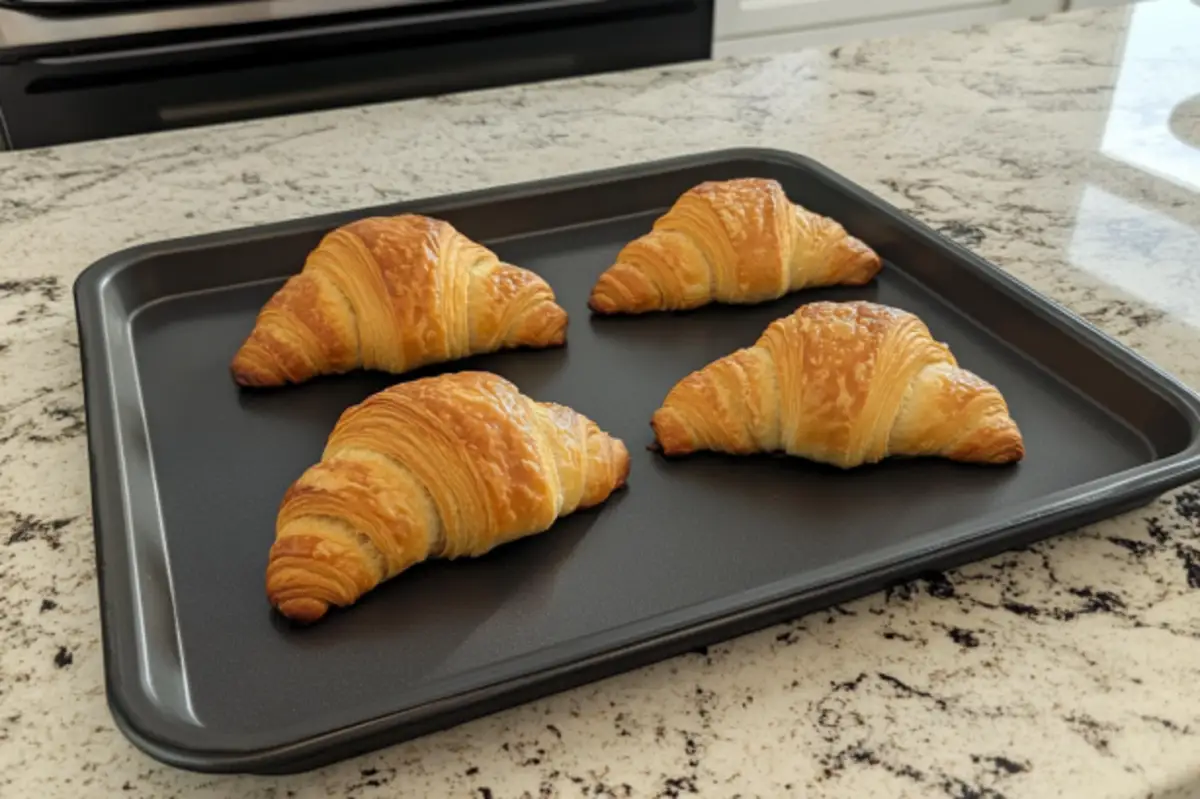 Shaped dough representing what is a common mistake in croissants? when overproofed