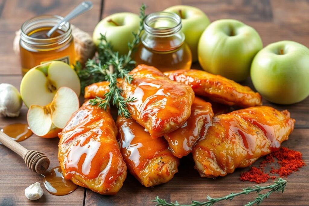 apple and honey-glazed chicken tenders Ingredients