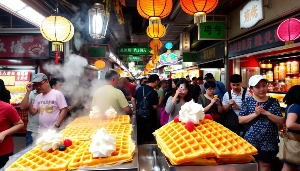 Hong Kong Bubble Waffles Street Food