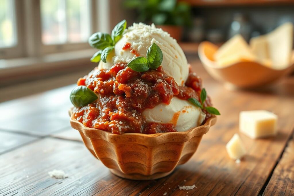 Meat Sauce Ice Cream Composition