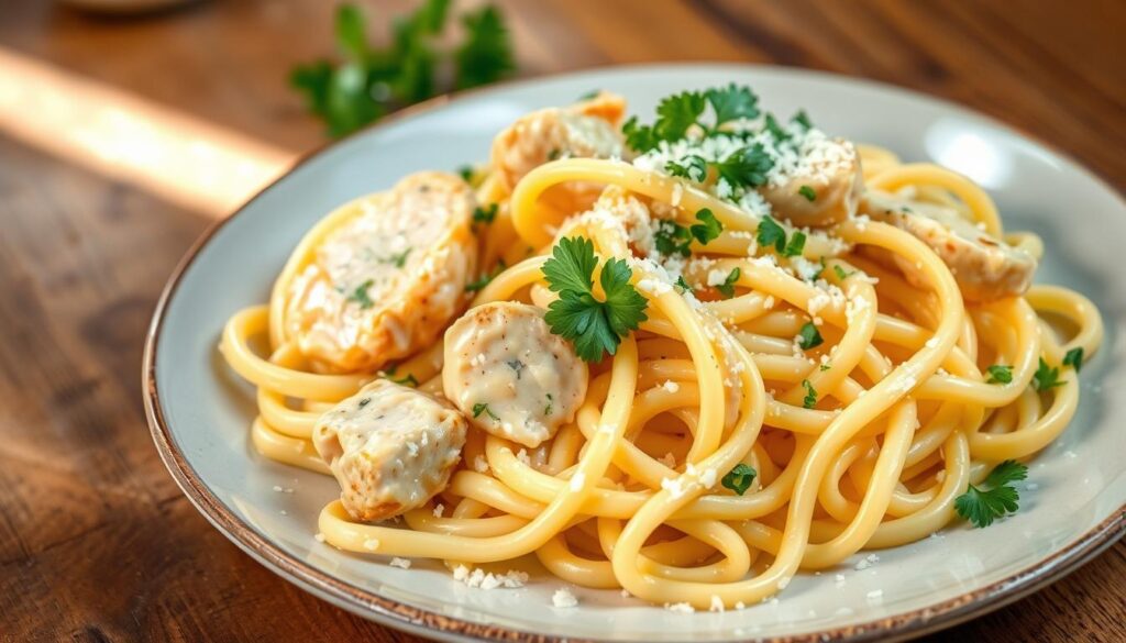 garlic parmesan chicken pasta