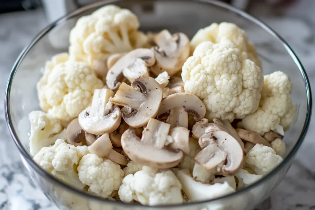 Low-Carb Cauliflower Mushroom Skillet Ingredients